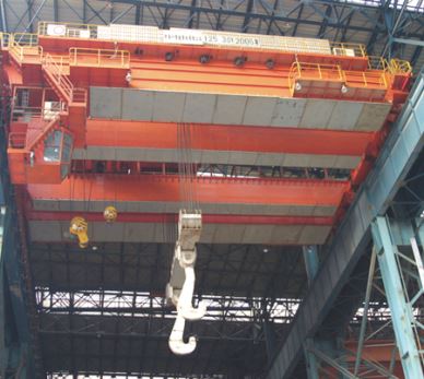 เครนหล่อลื่น Double Crane ขนาดใหญ่สำหรับระดับ Casting Iron Casting